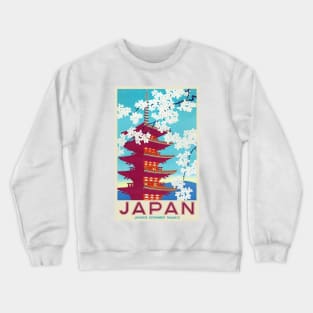 Japan Vintage Travel Poster 1930s Crewneck Sweatshirt